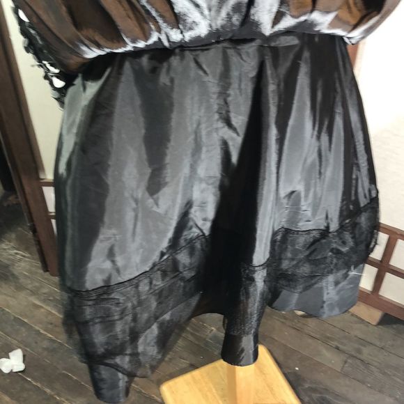 S.L. Fashions Black & Silver Evening Cocktail Party Surplice Dress 10 - Picture 9 of 16